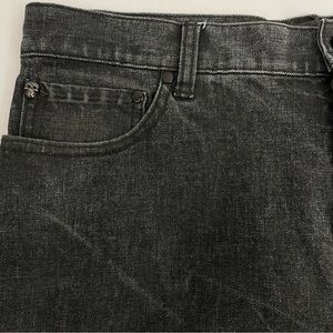 John Varvatos Collection Pick Stitch Skull Rivet Jeans Mens 31R Black Button Fly